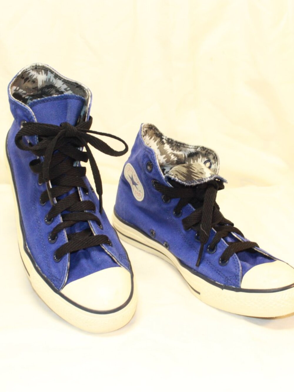Converse CTAS Unisex M7.5 W9.5 Blue Throwback Lined High Top  "TARDIS" Sneakers